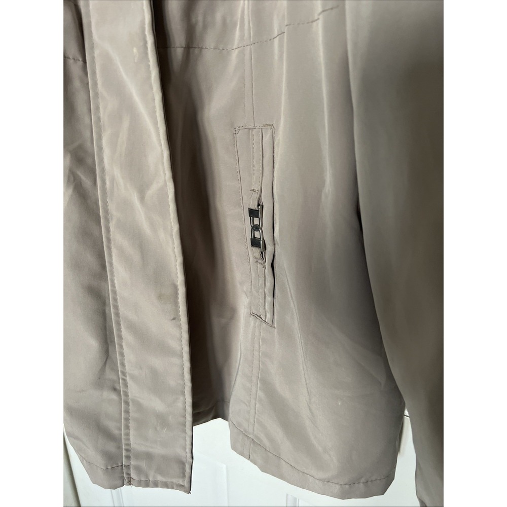 George Hoo1ded Lightweight Utility Taupe Jacket Lined Detachable Hood Sz 18/20 - Picture 5 of 16